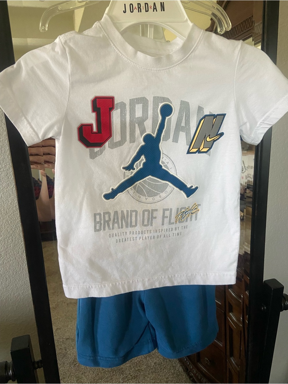 Jordan Kids' White Logo Graphic Two-piece set Jumpman Design